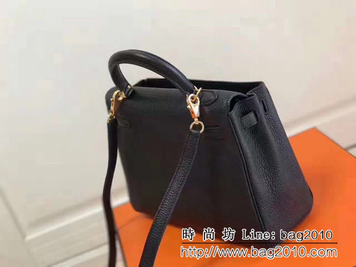 愛馬仕Hermes 荔枝紋頭層牛皮凱莉包 可手提肩背 0AM1660